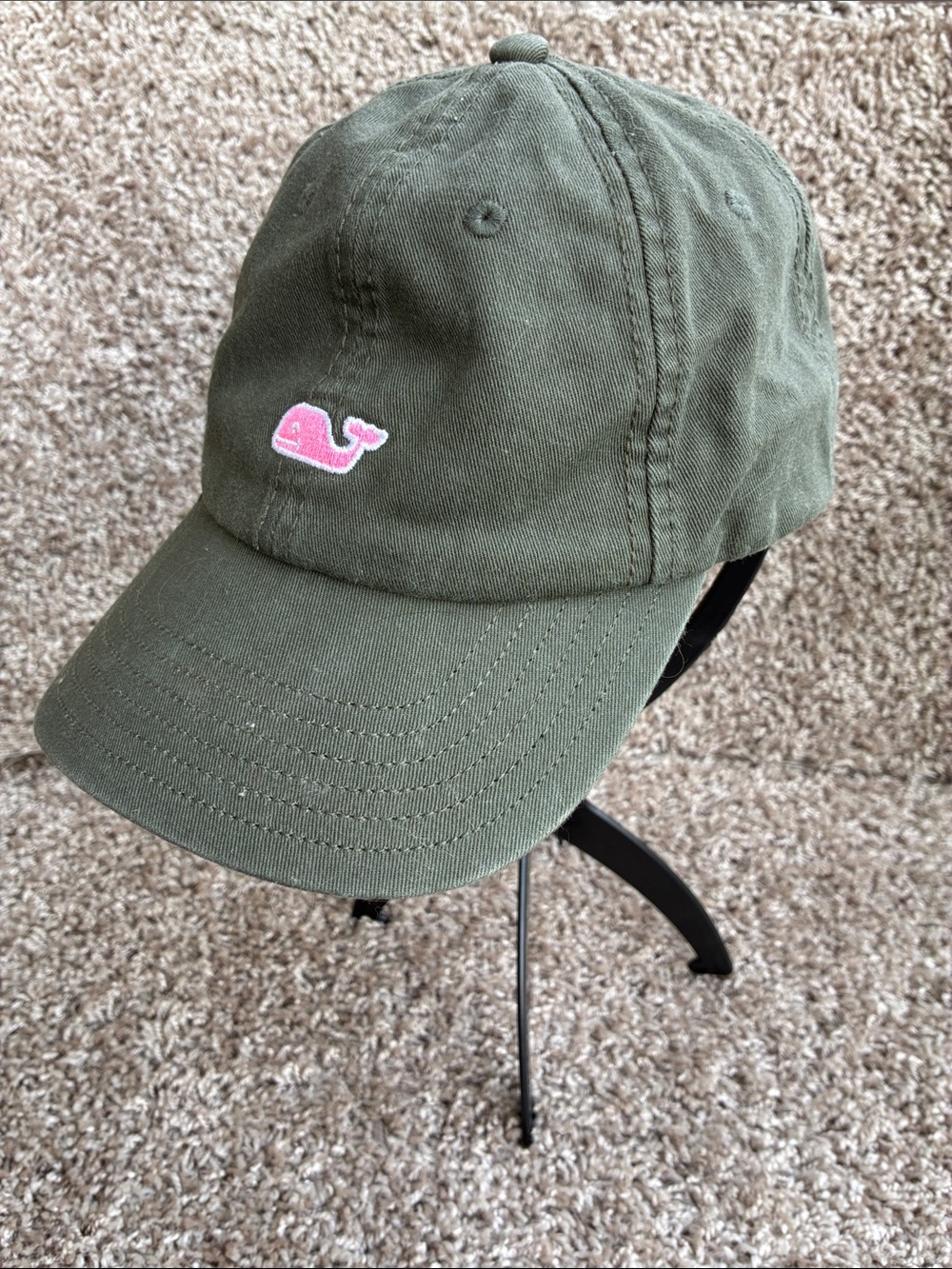 Vineyard Vines Olive Gray Strapback Cap